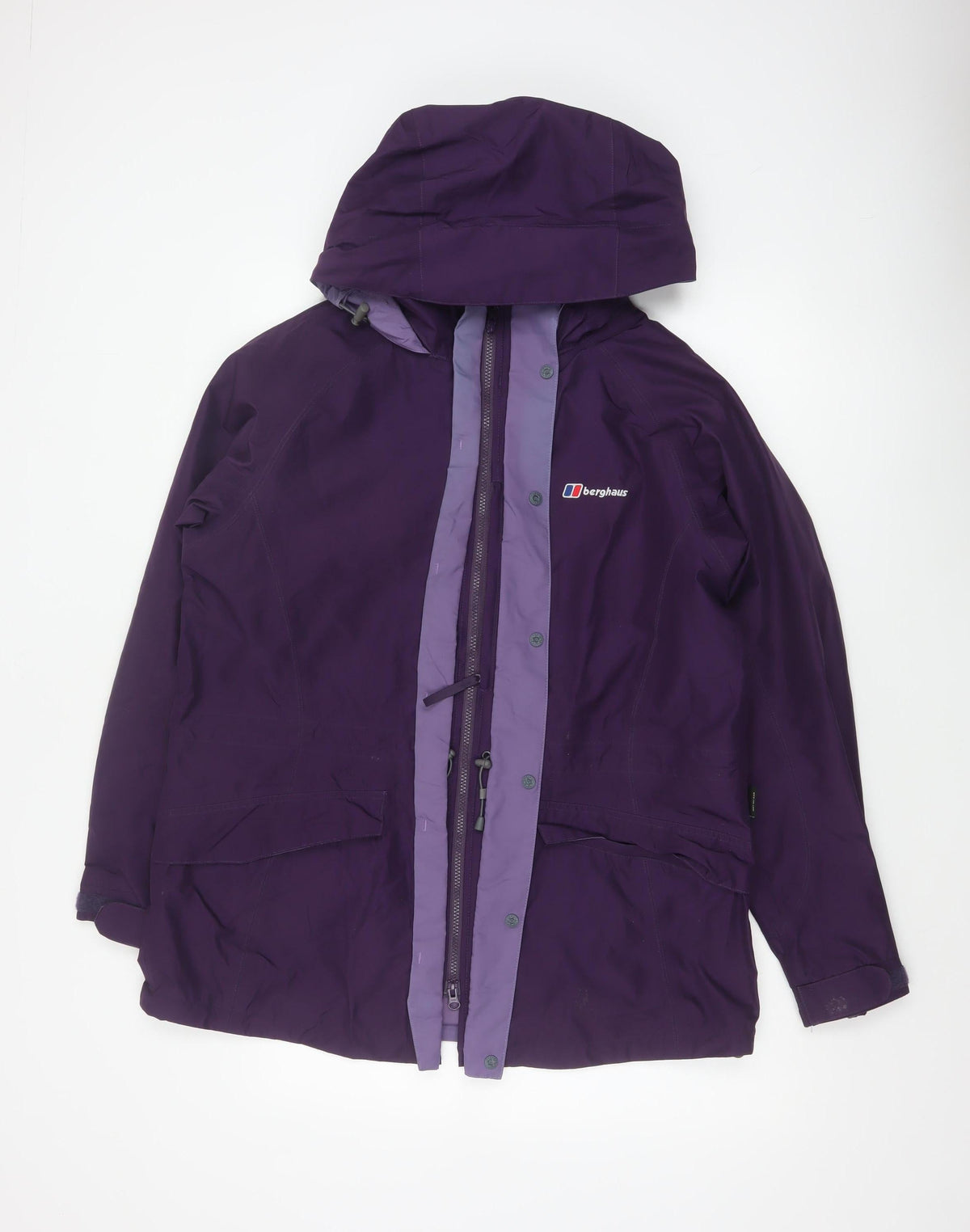 Berghaus Women's Purple UK 16 Gore-Tex Hooded Waterproof Parka Jacket