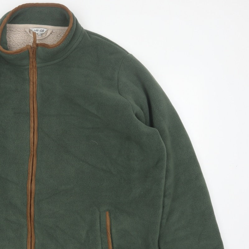 Cotton Traders Men's Green 2XL Fleece Full Zip Jacket Pockets