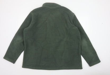 Cotton Traders Men's Green 2XL Fleece Full Zip Jacket Pockets