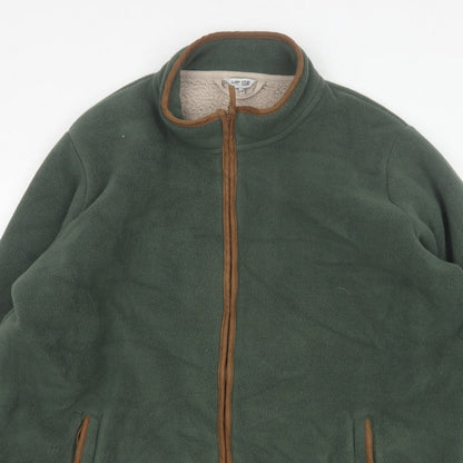 Cotton Traders Men's Green 2XL Fleece Full Zip Jacket Pockets