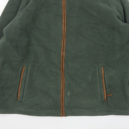 Cotton Traders Men's Green 2XL Fleece Full Zip Jacket Pockets