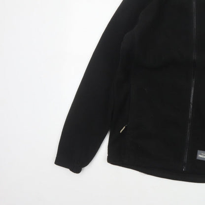 Trojan Mens Black M Full Zip Fleece Jacket Stand-Up Collar