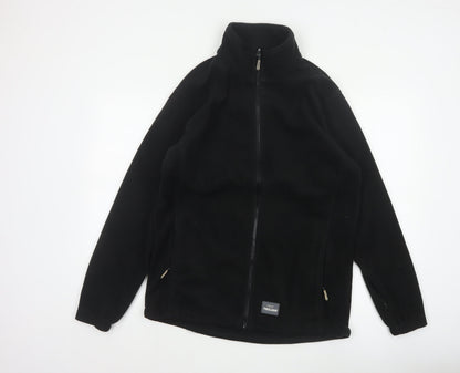 Trojan Mens Black M Full Zip Fleece Jacket Stand-Up Collar