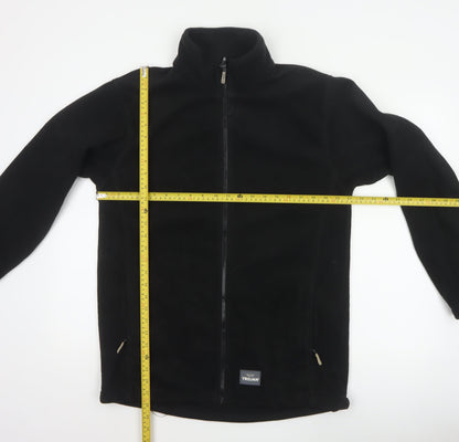 Trojan Mens Black M Full Zip Fleece Jacket Stand-Up Collar