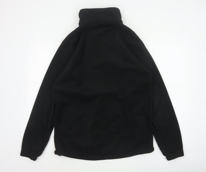 Trojan Mens Black M Full Zip Fleece Jacket Stand-Up Collar