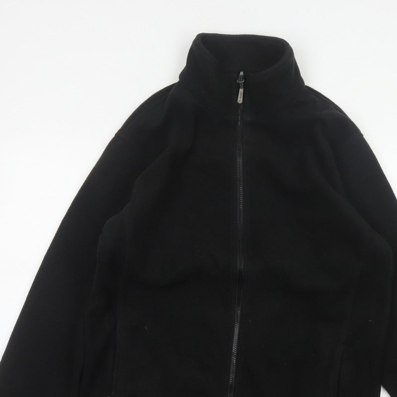 Trojan Mens Black M Full Zip Fleece Jacket Stand-Up Collar