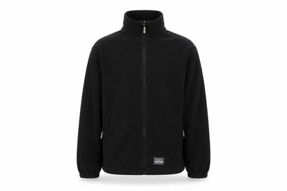 Trojan Mens Black M Full Zip Fleece Jacket Stand-Up Collar