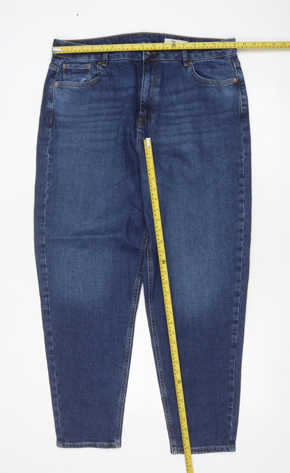 Marks & Spencer Women’s Blue Size 18 Long Mom High Rise Jeans
