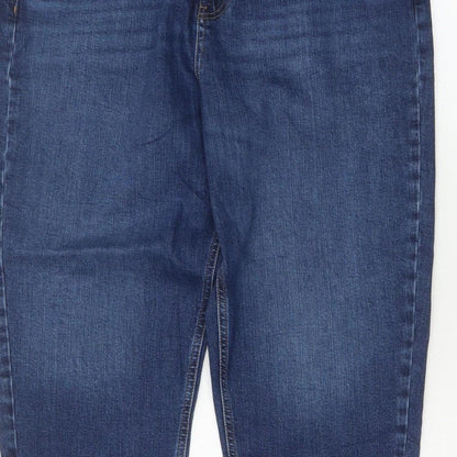 Marks & Spencer Women’s Blue Size 18 Long Mom High Rise Jeans