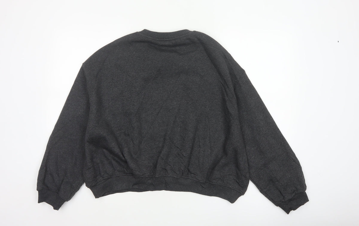 Marks and Spencer Women Black M Rhinestone Pullover Sweatshirt