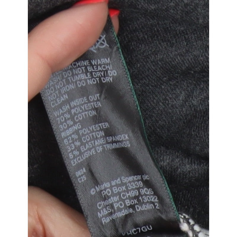 Marks and Spencer Women Black M Rhinestone Pullover Sweatshirt