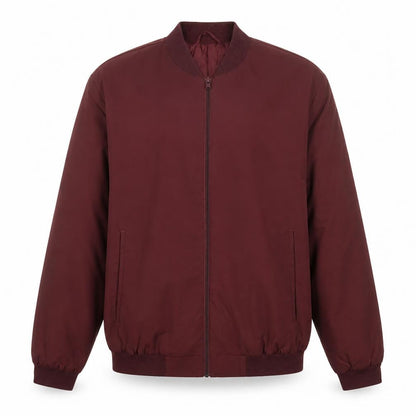 ASOS Design Men’s Burgundy XL Bomber Jacket Full Zip Lined