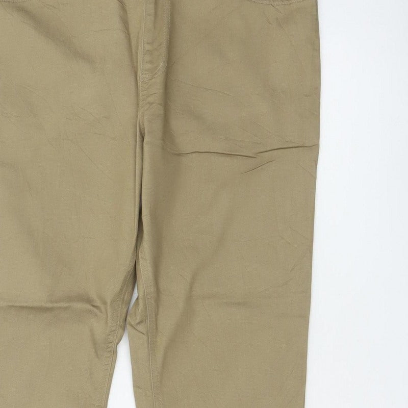 Marks & Spencer Women Brown UK 16 Short Skinny Cotton Jeggings
