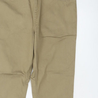 Marks & Spencer Women Brown UK 16 Short Skinny Cotton Jeggings