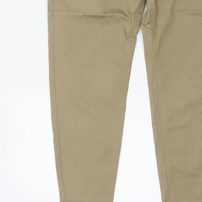 Marks & Spencer Women Brown UK 16 Short Skinny Cotton Jeggings