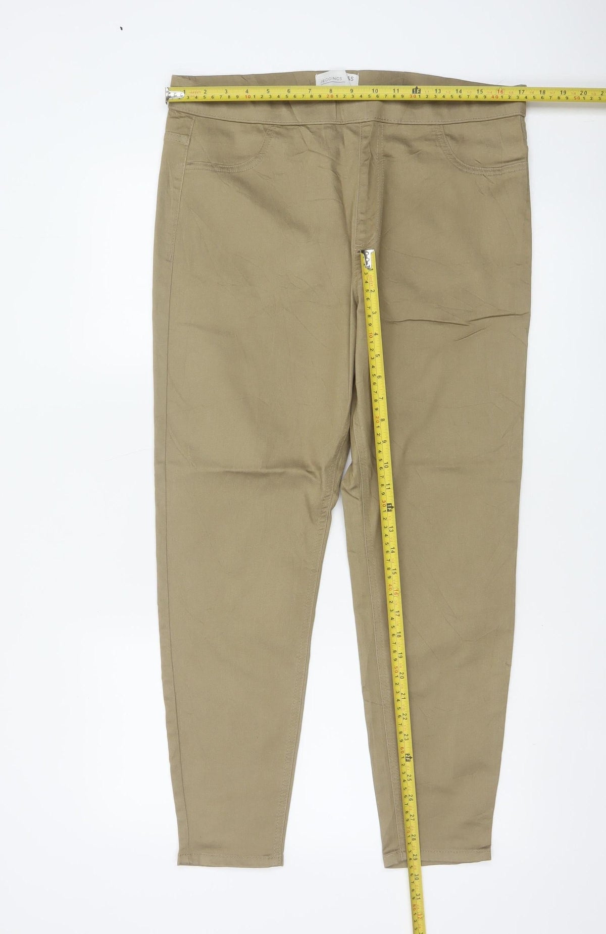 Marks & Spencer Women Brown UK 16 Short Skinny Cotton Jeggings
