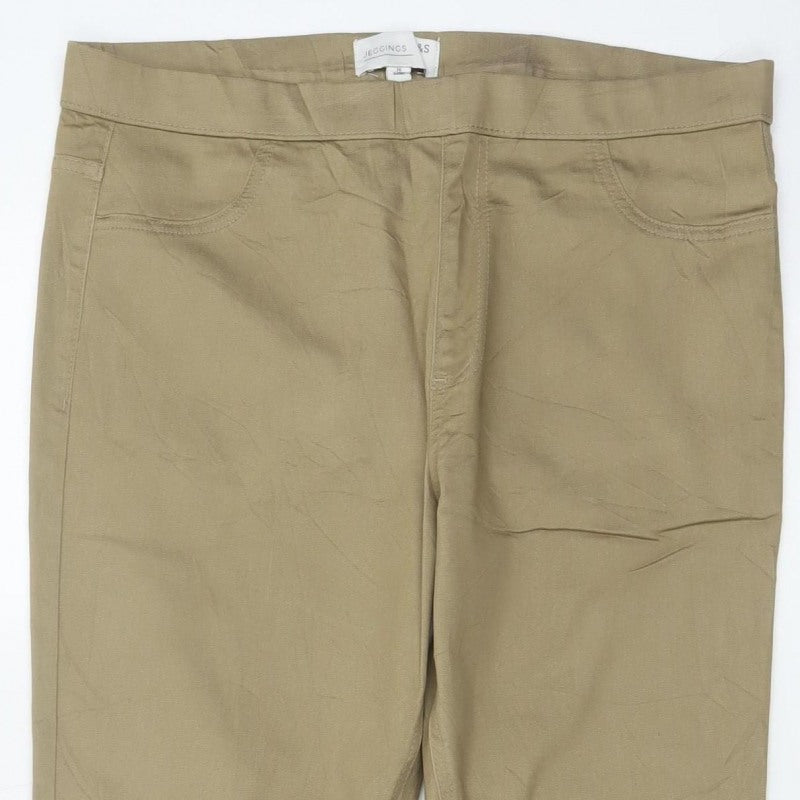 Marks & Spencer Women Brown UK 16 Short Skinny Cotton Jeggings