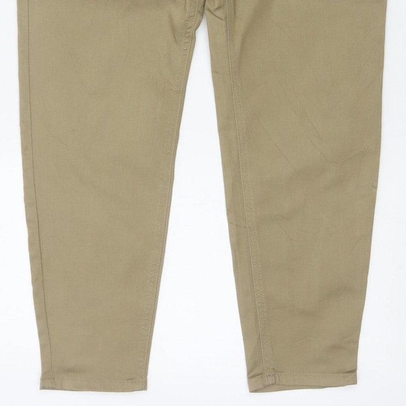 Marks & Spencer Women Brown UK 16 Short Skinny Cotton Jeggings