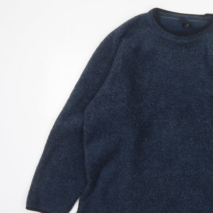 Kickers Men’s Blue M Fleece Crew Neck Pullover Sweatshirt Logo