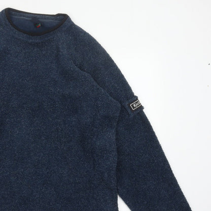 Kickers Men’s Blue M Fleece Crew Neck Pullover Sweatshirt Logo