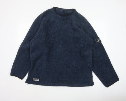 Kickers Men’s Blue M Fleece Crew Neck Pullover Sweatshirt Logo