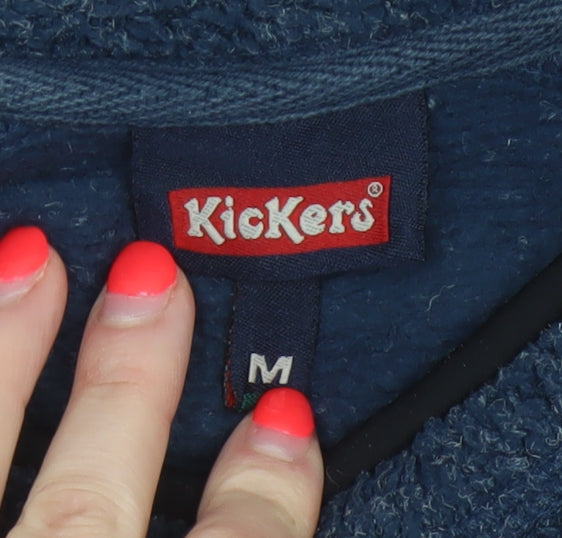 Kickers Men’s Blue M Fleece Crew Neck Pullover Sweatshirt Logo