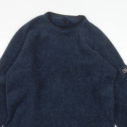 Kickers Men’s Blue M Fleece Crew Neck Pullover Sweatshirt Logo