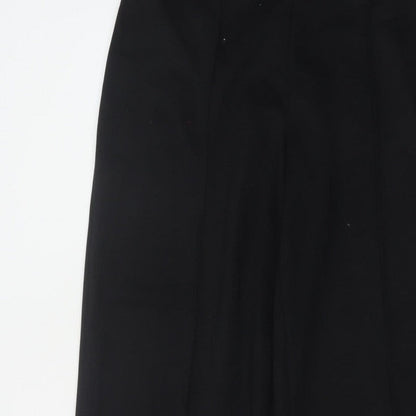 M&S Women’s Black Size 14 Regular Wide Leg Smart Trousers
