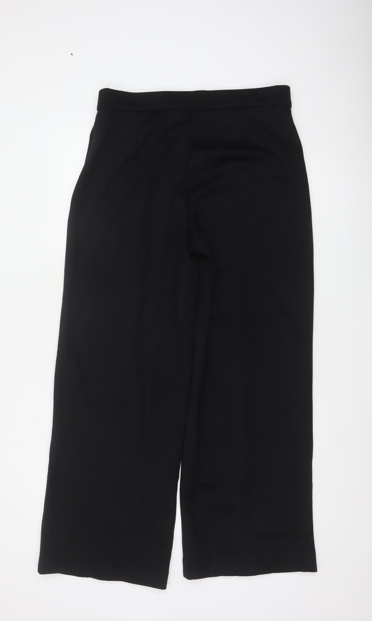 M&S Women’s Black Size 14 Regular Wide Leg Smart Trousers
