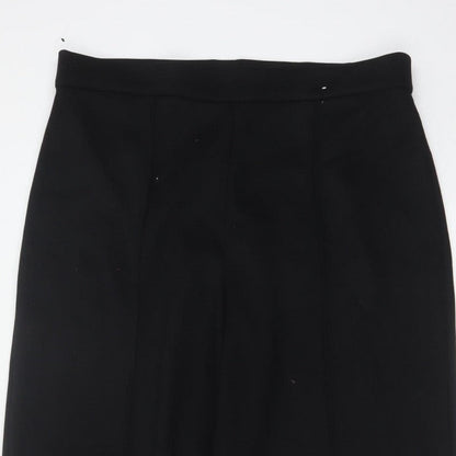 M&S Women’s Black Size 14 Regular Wide Leg Smart Trousers