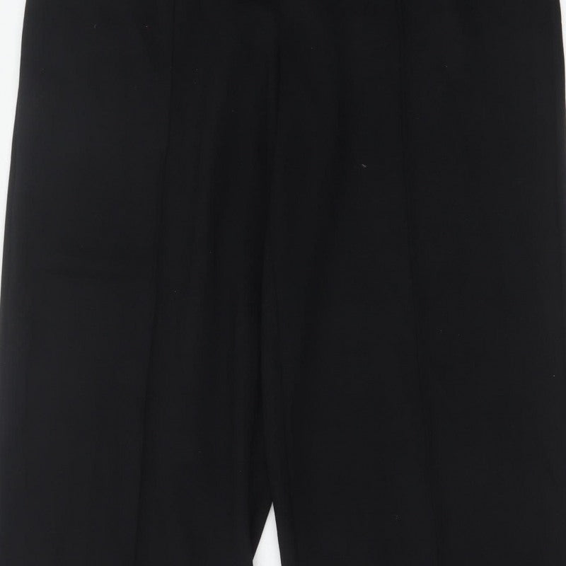 M&S Women’s Black Size 14 Regular Wide Leg Smart Trousers