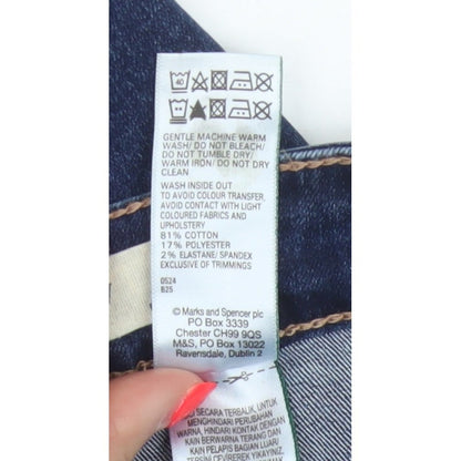 M&S The Lily Women’s Blue Skinny Jeans UK 12 Short Stretch
