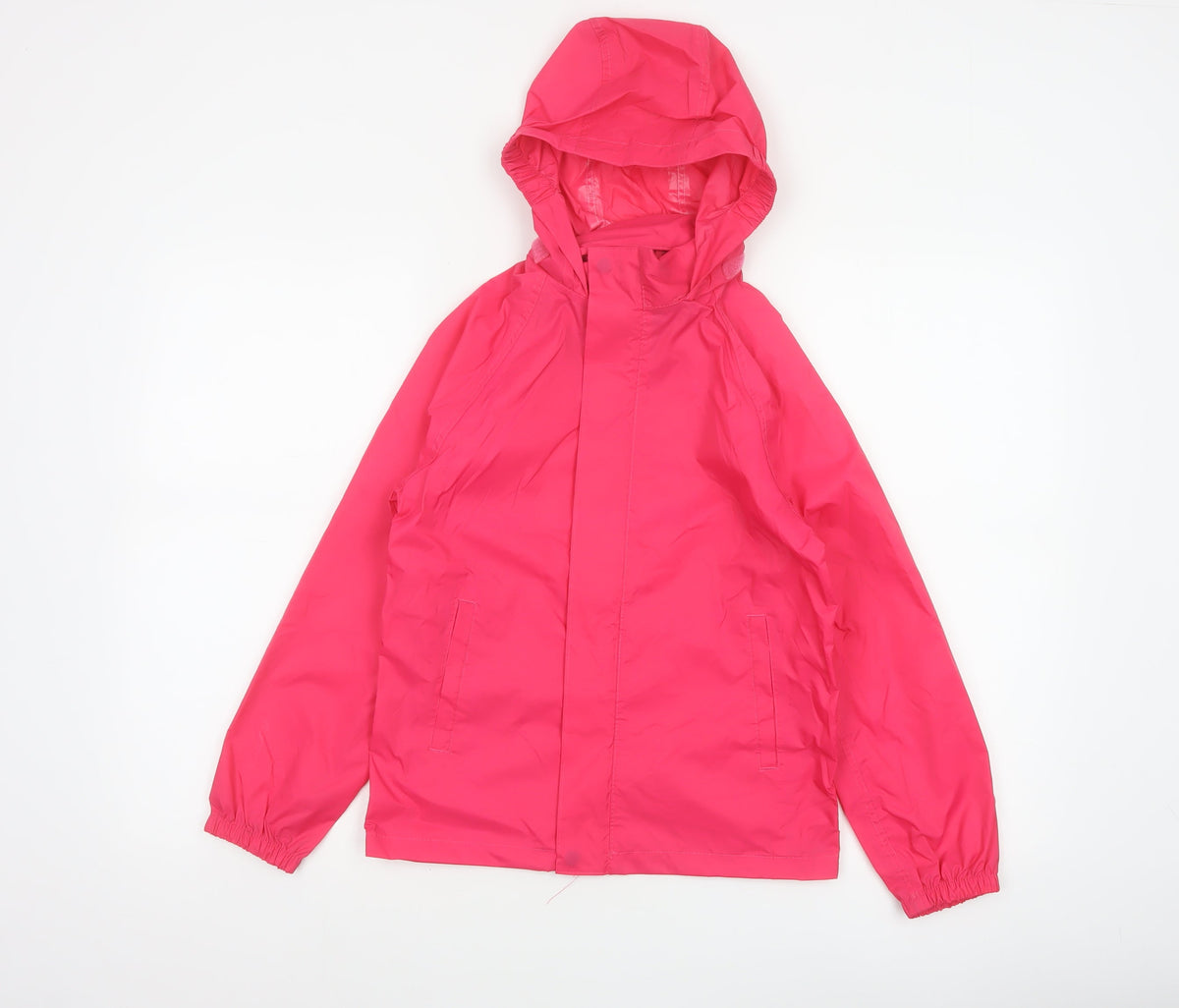 Mountain Warehouse Girls Pink 9-10 Years Hooded Waterproof Rain Jacket