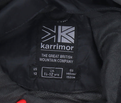 Karrimor Boys Black 11-12 Years Hooded Waterproof Ski Jacket