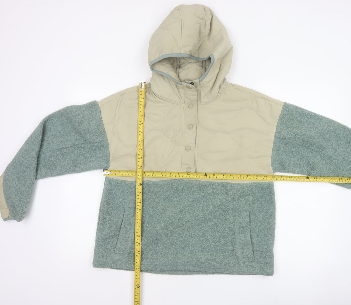 Kyodan Outdoor Women's Multicoloured XS Quilted Hooded Pullover Fleece