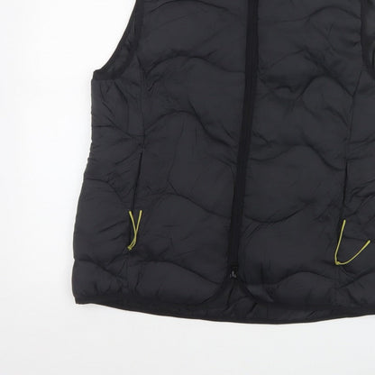 Marks & Spencer Goodmove Women Black UK 12 Quilted Puffer Gilet Waistcoat