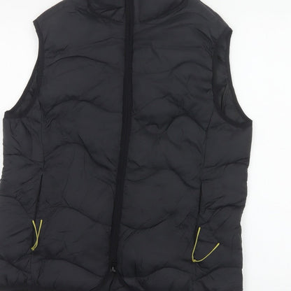 Marks & Spencer Goodmove Women Black UK 12 Quilted Puffer Gilet Waistcoat