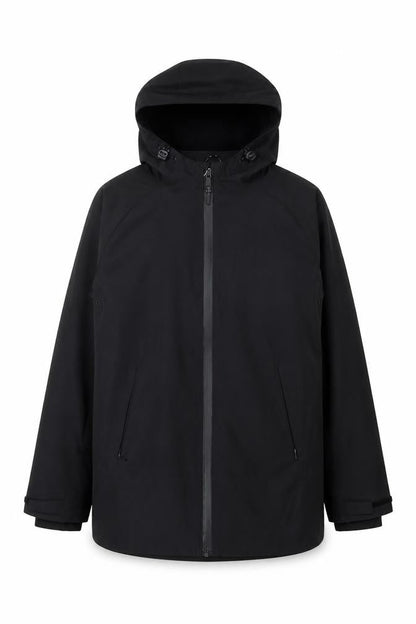 Marks & Spencer Boys Black 13-14 Years Hooded Parka Jacket Zip Pockets