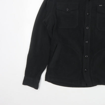 Polo Ralph Lauren Men’s Black M Fleece Button Jacket Logo Pockets