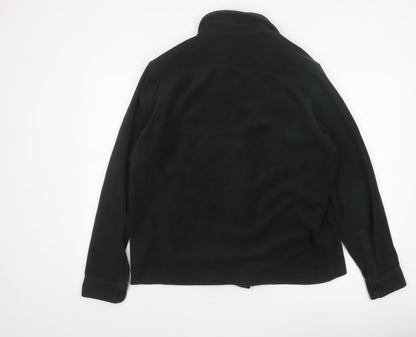 Polo Ralph Lauren Men’s Black M Fleece Button Jacket Logo Pockets