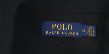 Polo Ralph Lauren Men’s Black M Fleece Button Jacket Logo Pockets