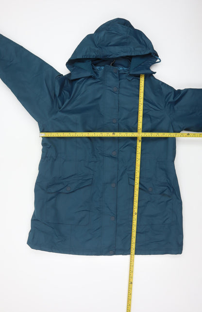 Cotton Traders Women’s Blue UK 18 Hooded Parka Coat Lined