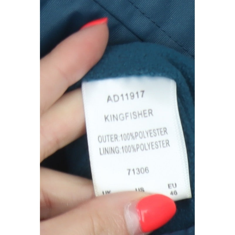 Cotton Traders Women’s Blue UK 18 Hooded Parka Coat Lined