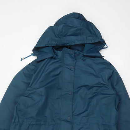 Cotton Traders Women’s Blue UK 18 Hooded Parka Coat Lined