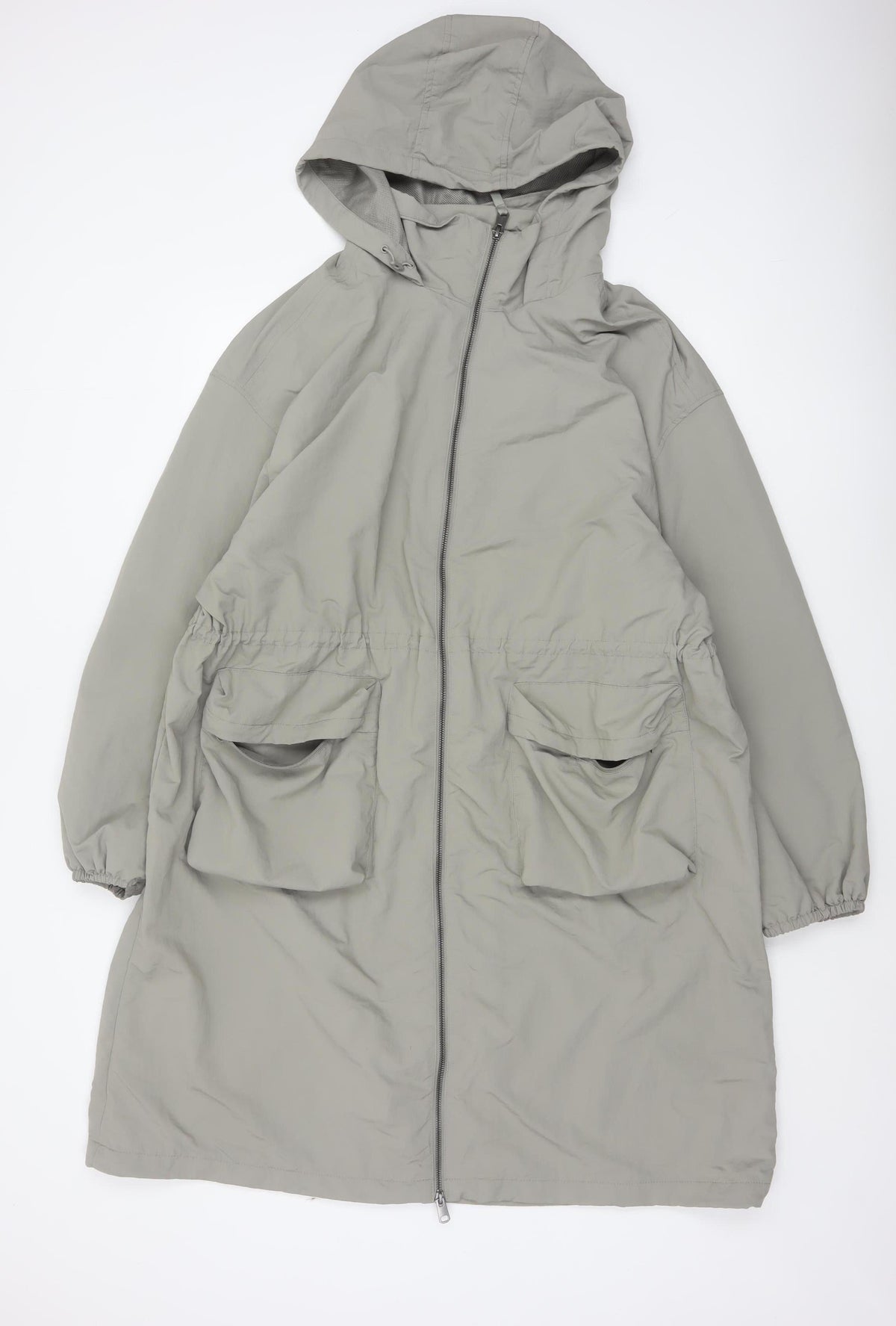Marks and Spencer Women Grey Size 20 Long Hooded Shower Resistant Parka