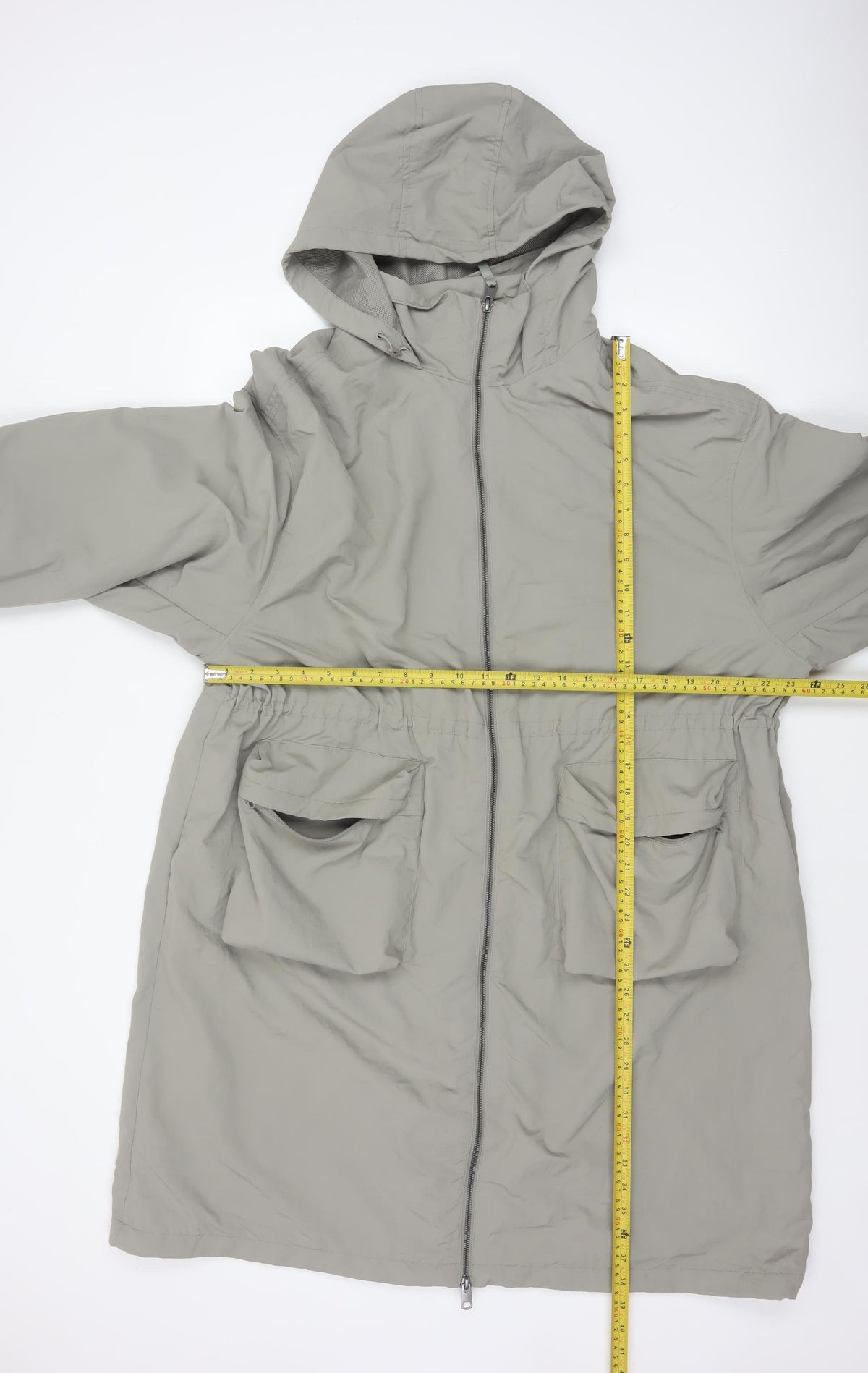 Marks and Spencer Women Grey Size 20 Long Hooded Shower Resistant Parka