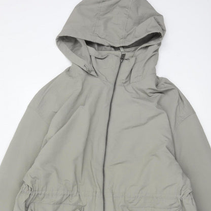 Marks and Spencer Women Grey Size 20 Long Hooded Shower Resistant Parka