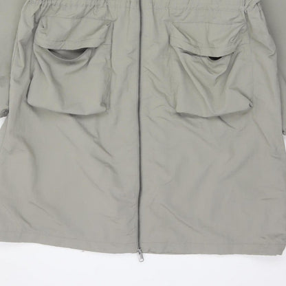 Marks and Spencer Women Grey Size 20 Long Hooded Shower Resistant Parka