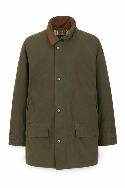 P.G. Field Men’s Green L Rain Coat Cotton Blend Outdoor Jacket