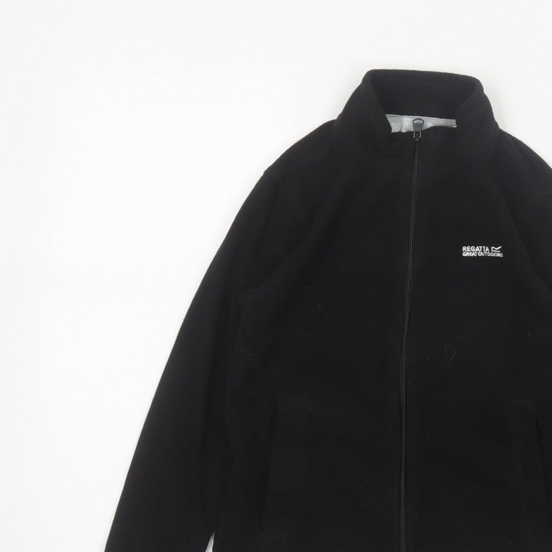 Regatta Boys Black 9-10 Years Fleece Basic Jacket Full Zip